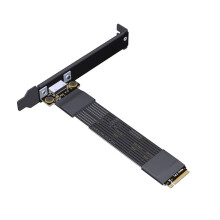 PCIE 4.0 X4 Gen4 M.2 NVMe to SFF-8611/8612 Adapter OCuLink Card External Extension Cable W/ Full-Height Baffle