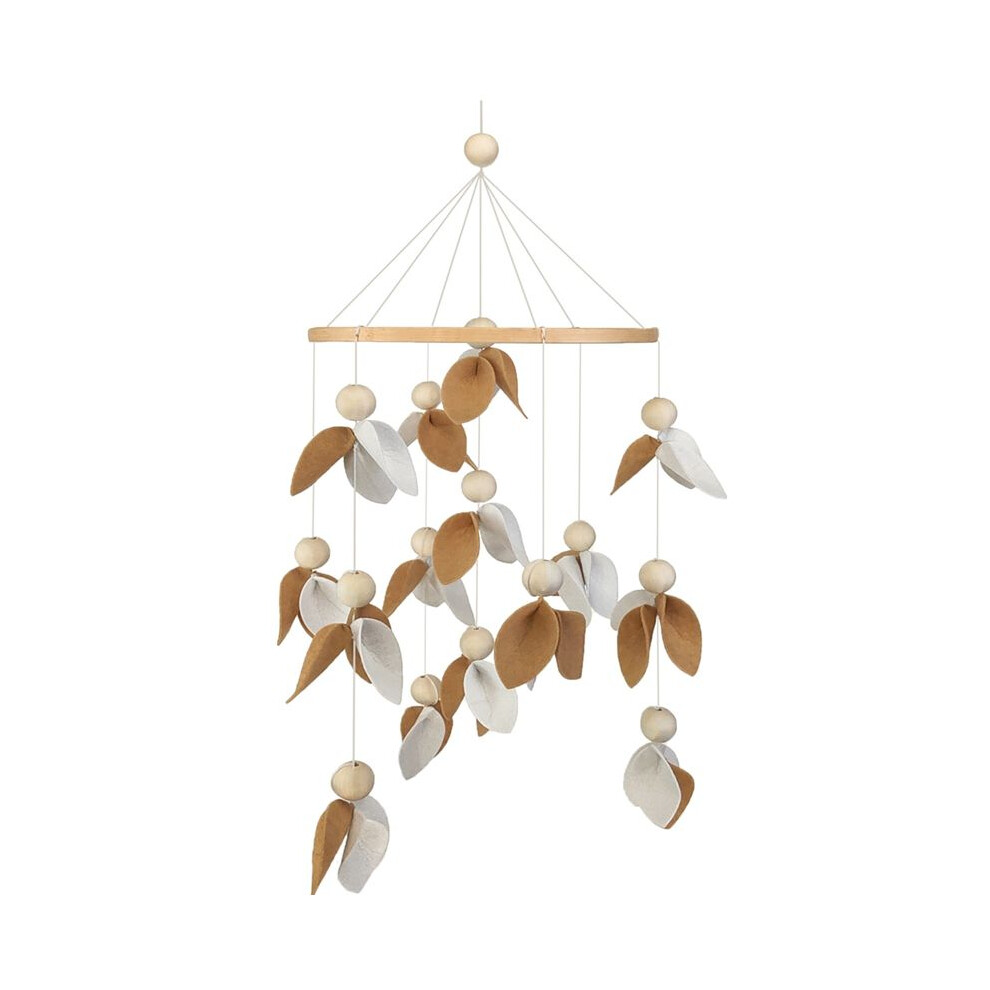 Cute Baby Mobile for Crib - Gender Neutral Mobile for Nursery Decor -  Cloth Leaves Mobile Boho Nursery Decor