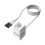 LED Light Computer Desktop  PC Motherboard External Start Power Button Extension Cable for Home Office 1.65M White 1