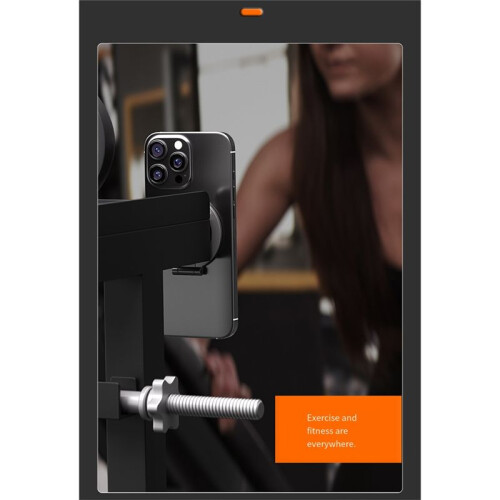 Double-Sided Phone Holde Foldable 360 Rotating Stand with Strong Magnet & Finger Grip Suppor Silver 2