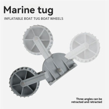 Boat Trailer Rack Portable Simple Retractable Launch Wheel Push Tug Wheel for Rubber Boat Speedboat Kayak Fishing Boat