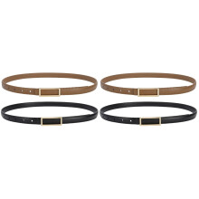 4Pcs Women’s PU Thin Dress Belt Adjustable Casual Waist Belt