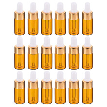 50Stk -Glasflaschen Mit Tropfer, Uv-Schutz, Orange, Für