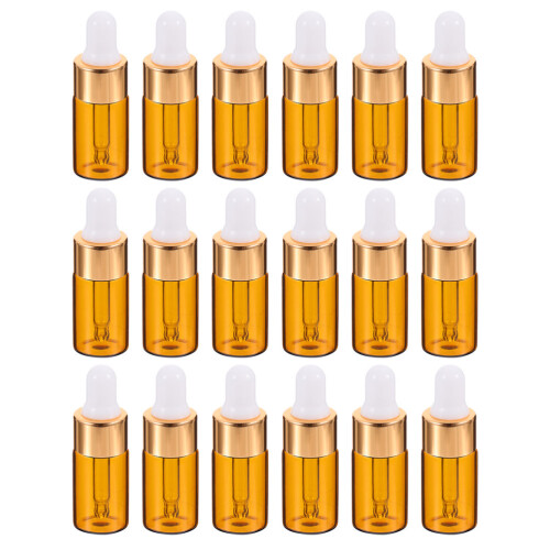 50Stk -Glasflaschen Mit Tropfer, Uv-Schutz, Orange, Für