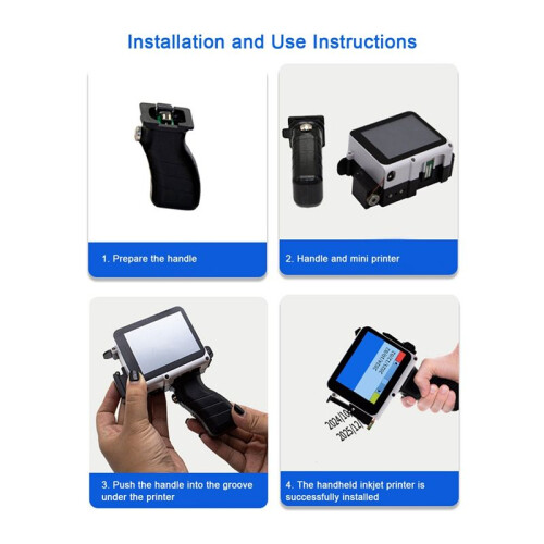 Handheld Inkjet Printer 12.7mm Inkjet Printing Machine for Barcode Date Label Batch Number Support Multi Languages 2