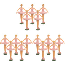 15Stk Tanzmädchen Puppe Rosa Kunststoff Ballett Figur