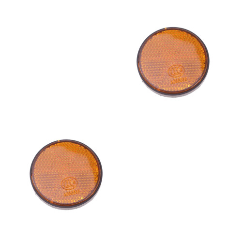 4Pcs Lightweight Durable Orange Plastic Reflective Discs for Bike Use