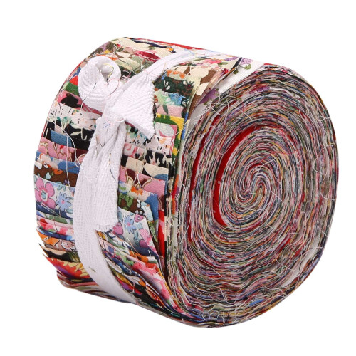 Fabric Strips Roll Jelly Fabric Bundles Fabric Quilting Strips Roll  Flower Precut Patchwork with Assorted Patterns 2