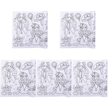 5Pièces Papier Dessin Enfants Multi Couleurs Adhésif Mur Jeu