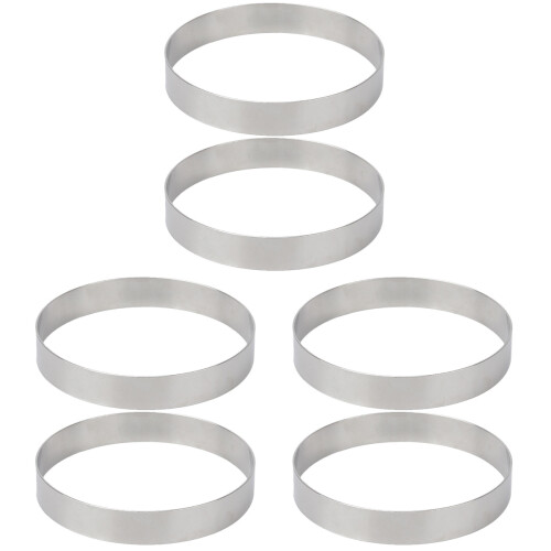 6Pièces Cercles Pour Pizza Mousse Muffin