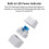 LED Light Computer Desktop  PC Motherboard External Start Power Button Extension Cable for Home Office 1.65M White 6