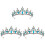 3Stk Blaue Tiara Krone Hochzeit Accessoire Elegant 1