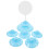 2Pcs Blue Tabletop Cake Pops Stand Multi-Layer Plastic Lollipop Holder 2