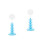 2Pcs Blue Tabletop Cake Pops Stand Multi-Layer Plastic Lollipop Holder 5