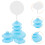 2Pcs Blue Tabletop Cake Pops Stand Multi-Layer Plastic Lollipop Holder 10