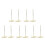 10Pcs Golden Restaurant Accessory Bill Holder Receipt Needle Folder 9