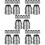 40Pcs Sturdy Silver Iron Handle Metal Wedges for Home Use 9