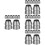 32Pcs Iron Metal Wedges for Handle Sturdy Silver Reinforcing Set 7