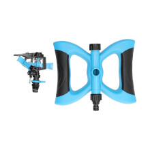 Adjustable Garden Sprinkler For Lawn Yard, 360Rotating Misting Watering Tool With Trimmer Head Compatibility And Rubber Coated Base For Stability