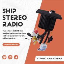 Marine Stereo Radio MP5 Player FM AM Receiver Waterproof Marine Stereo Player 5.0BT Connection for Boat Yacht ATV Cart