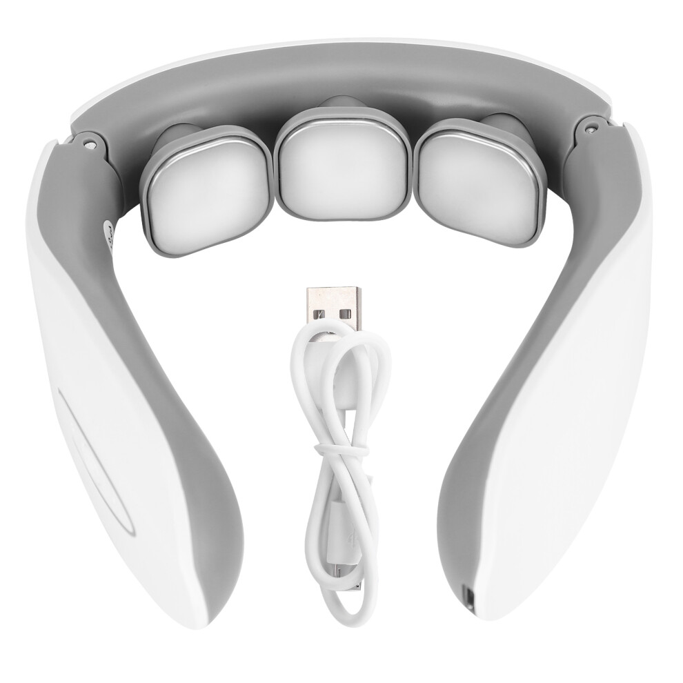 Neck Pain Relief Massager with Warm Compression, Electric Pulse Massage Device Featuring Deep Tissue Stimulation and USB Powered Convenience,