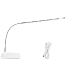 Lampe de bureau LED douce pour les yeux avec col flexible, design moderne, idéale pour les ongles, le maquillage et les études