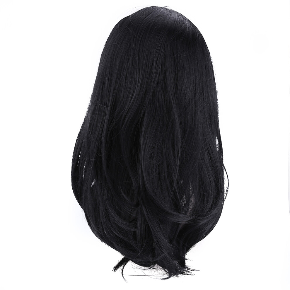 Comfortable Wig With Adjustable Size, Long Curly Black Heat Resistant Hair Perfect For Halloween Cosplay Parties Touch Soft Material Easy To Wash And