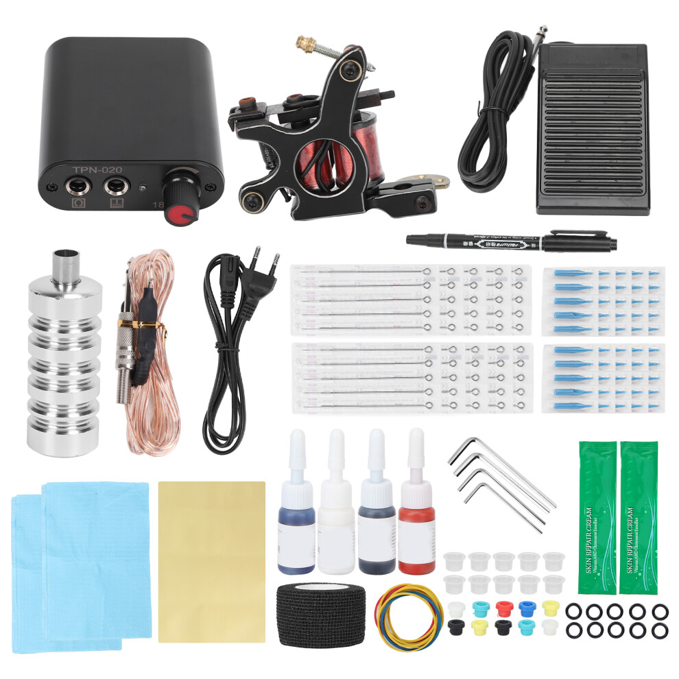 Starter Tattoo Kit For Beginners Featuring Professional Tattoo Machines Power Supply Foot Pedal Tattoo Needles Easy To Use Design High Quality