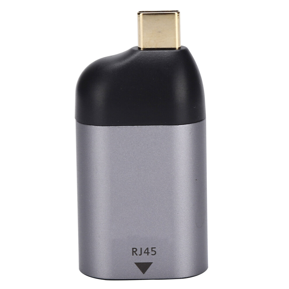 Type C Usb To Ethernet Converter Aluminum Alloy Gigabit Network Adapter10 100 1000Mbps For Laptop Macbook Ipad Pro Supports Plug And Play Feature 9479868789388