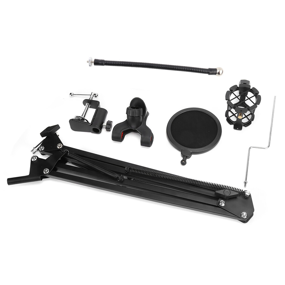 Universal Mic Clip Boom Arm For Yeti Quadcast Solocast Snowball Fifine Shure Sm7b Adjustable Microphone Arm With Multiangle Adjustment And Blue 9028731783161