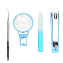 Quality Assurance Manicure Tools Easy To Carry Manicure Kit Thoughtful Cuticle Pusher Glass Nail File With Case Reusable Washable Surface