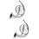 2Pièces Cor Plastique Argenté Portable Instrument Éducatif 8