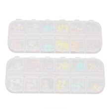Premium Materials Nail Art Design Holographic Color Sequins Hexagon Heart Nail Charms Resin Glitter Sequins Elegant Nail Style Body Glitter For