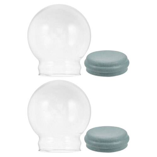 6Stk DIY Schneekugeln Mit Gummibasis Transparent Für Basteln 1