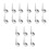 18Pcs Child Adaptive Spoon Replacement Heads Stainless Steel 5