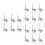 18Pcs Child Adaptive Spoon Replacement Heads Stainless Steel 9
