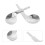 18Pcs Child Adaptive Spoon Replacement Heads Stainless Steel 10