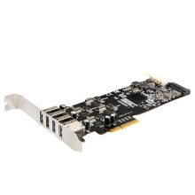 Adattatore per Scheda di Espansione PCI-e 2.0 X4 USB3.0, 4 Porte, Hub USB 3.0, Controller Esterno, Scheda PCI Express per Desktop
