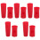 5Ensembles Housses De Micro Silicone Rouge Pour Micro Sans Fil 3
