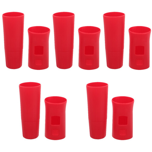 5Ensembles Housses De Micro Silicone Rouge Pour Micro Sans Fil 2