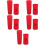 5Ensembles Housses De Micro Silicone Rouge Pour Micro Sans Fil 7
