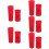 5Ensembles Housses De Micro Silicone Rouge Pour Micro Sans Fil 10
