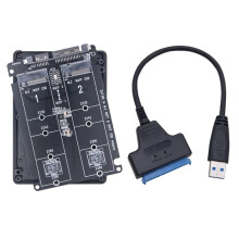 Dual M.2 NGFF to 3.0 SSD Adapter NGFF SSD B Key to 3.0 6Gbps Converter Board for Laptop PC Desktop