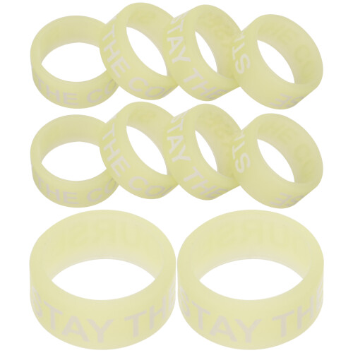 50Stk Multifunktionale Silikon Drumstick Caps Gelb Mit Leuchteffekt 1