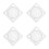 4Pcs Transparent Plastic Circle Templates Multi-Purpose Drawing Rulers 6