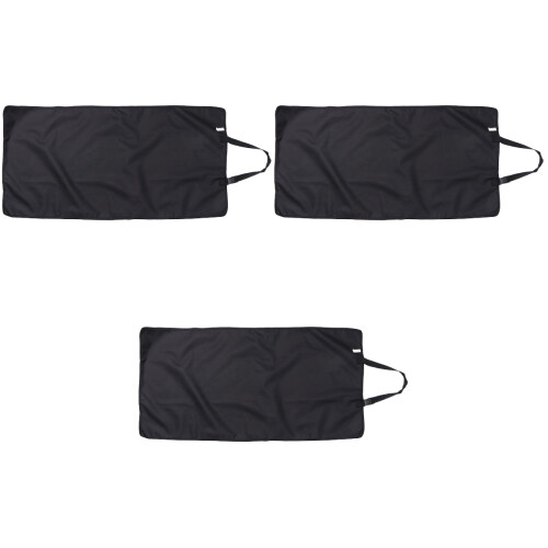 3Pièces Auto Noir Ajustable Antidérapant Facile Nettoyage 2