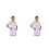 2Pièces Courtes Tenue Cosplay Médecin Infirmier 7