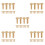 70Pairs Copper Handle Screws DIY Making Replacement Rivets 7
