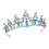 3Stk Blaue Tiara Krone Hochzeit Accessoire Elegant 2