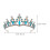 3Stk Blaue Tiara Krone Hochzeit Accessoire Elegant 11